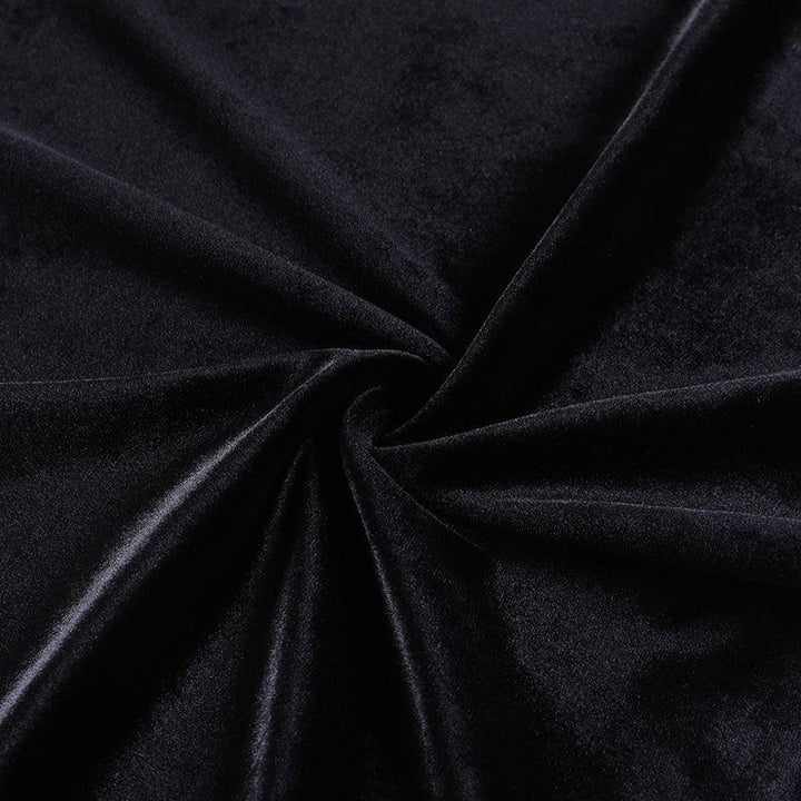 details of a long sleeve gothic plus size corset dress