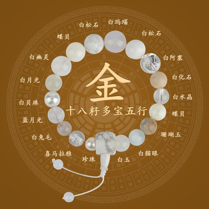 details of metal element bracelet five elements crystal feng shui bracelet