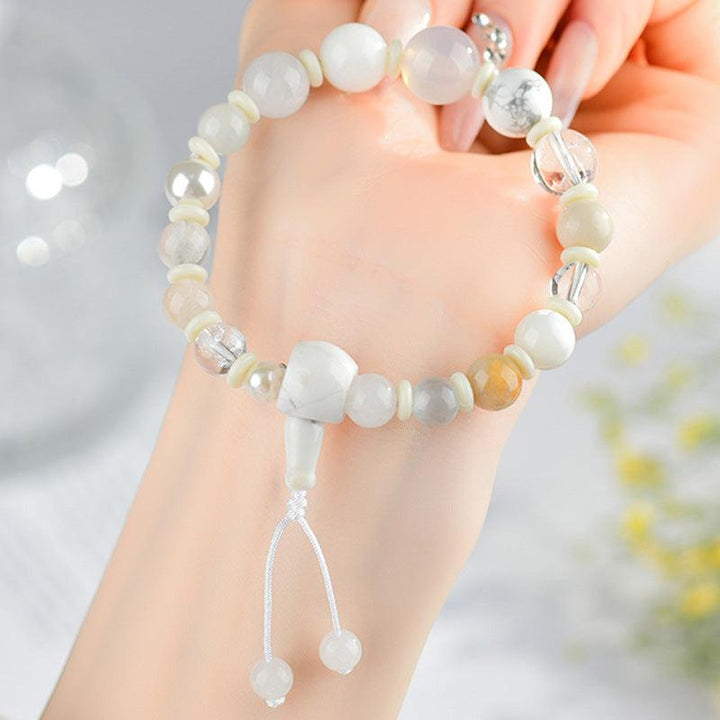 details of metal element bracelet five elements crystal feng shui bracelet