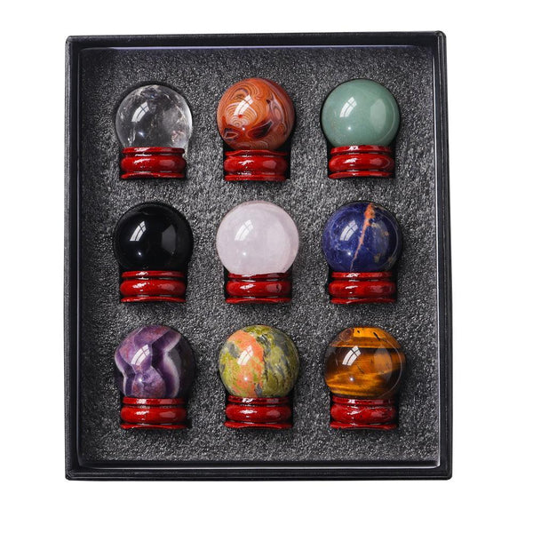 natural crystal ball gift set