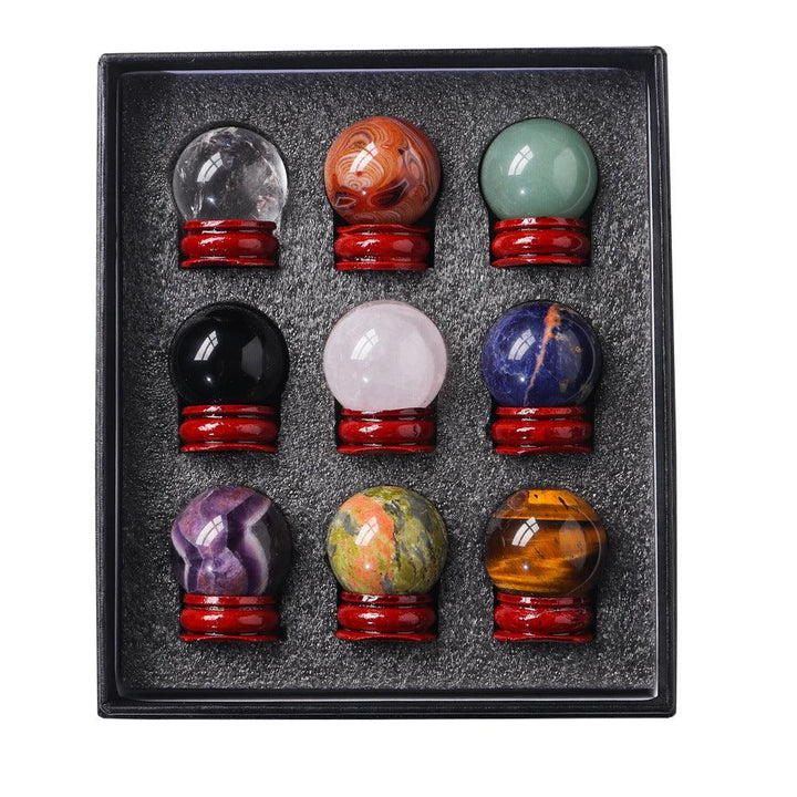 natural crystal ball gift set