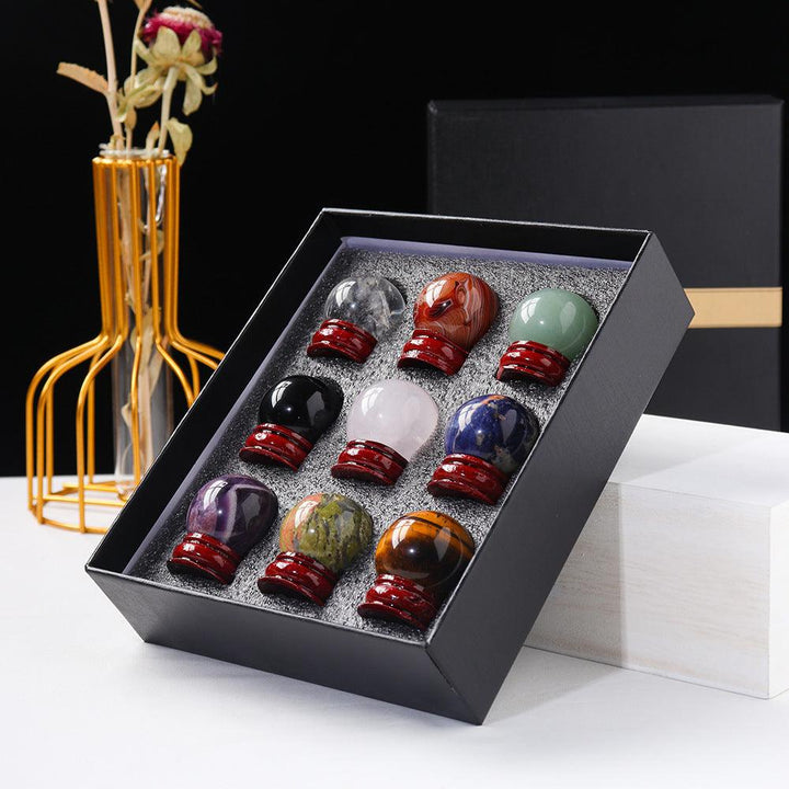 natural crystal ball gift set