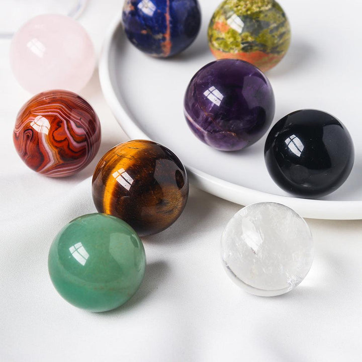 natural crystal ball gift set