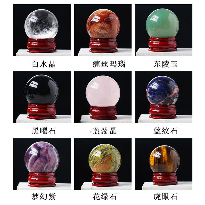 natural crystal ball gift set