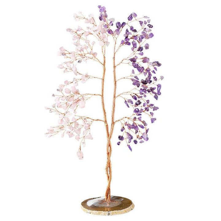 natural crystal couples bonsai tree