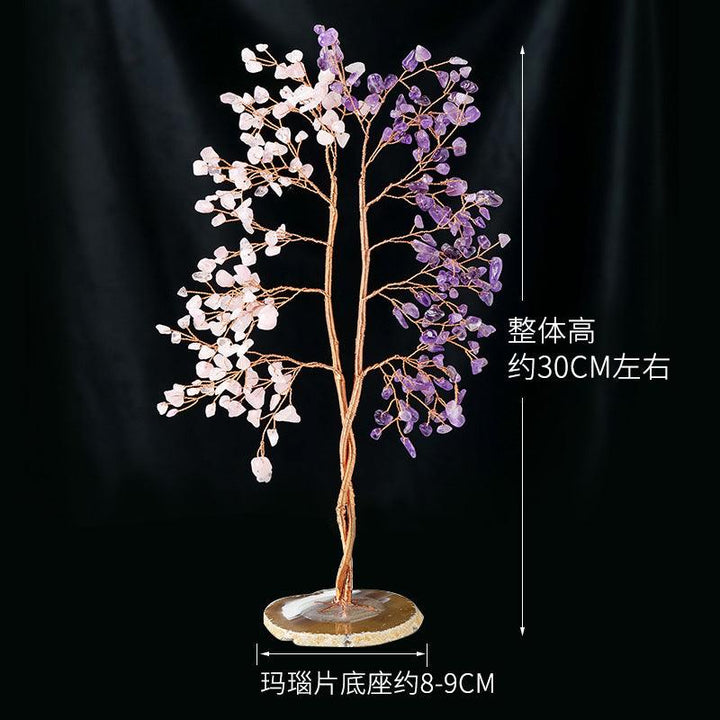 size of natural crystal couples bonsai tree