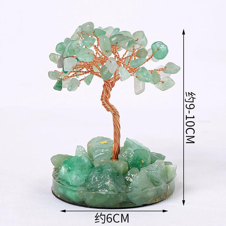 aventurine crystal gemstone tree with resin base
