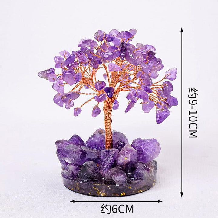 amethyst crystal gemstone tree with resin base