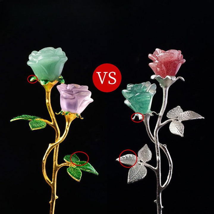 natural crystal rose home decor ornaments