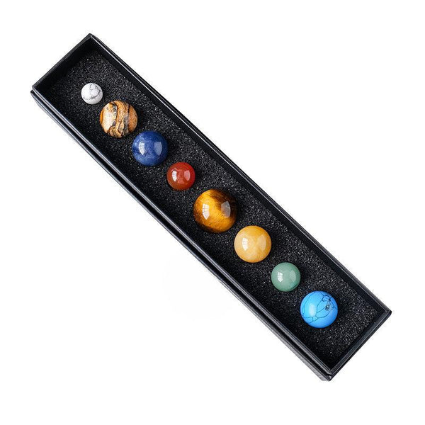 natural crystal solar system eight planets gift set