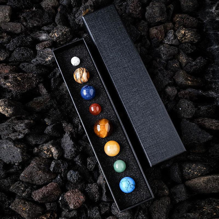 natural crystal solar system eight planets gift set