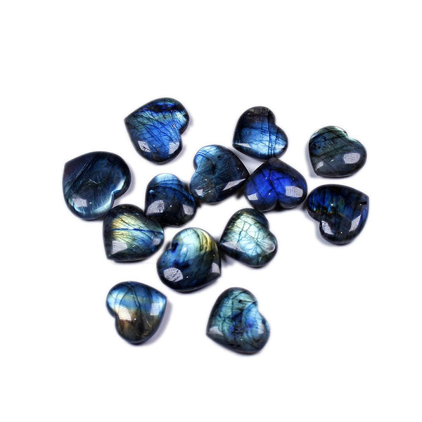natural labradorite ocean heart crystal stone decor