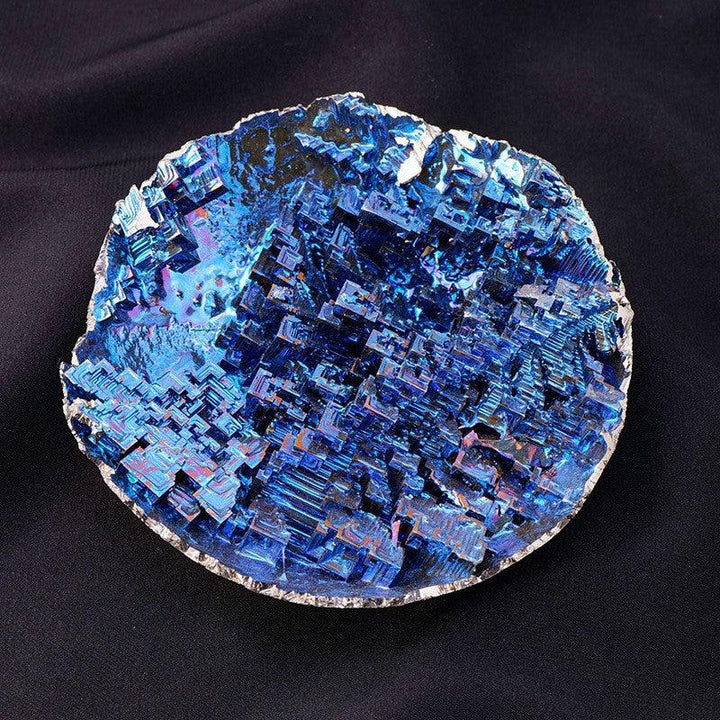 natural multicolored bismuth crystal treasure bowl ornament