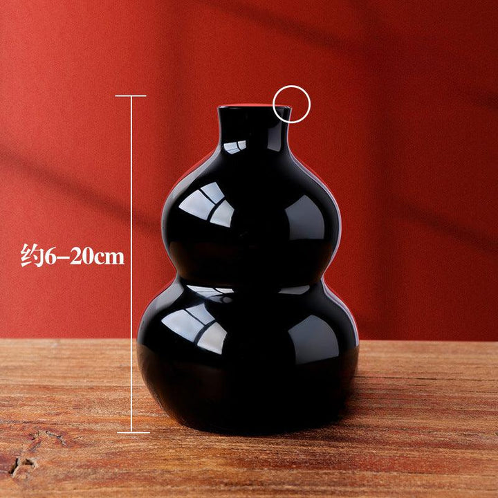 size of natural obsidian good fortune gourd feng shui ornament
