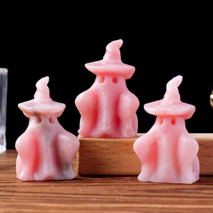 natural pink opal ghost crystal carving decor