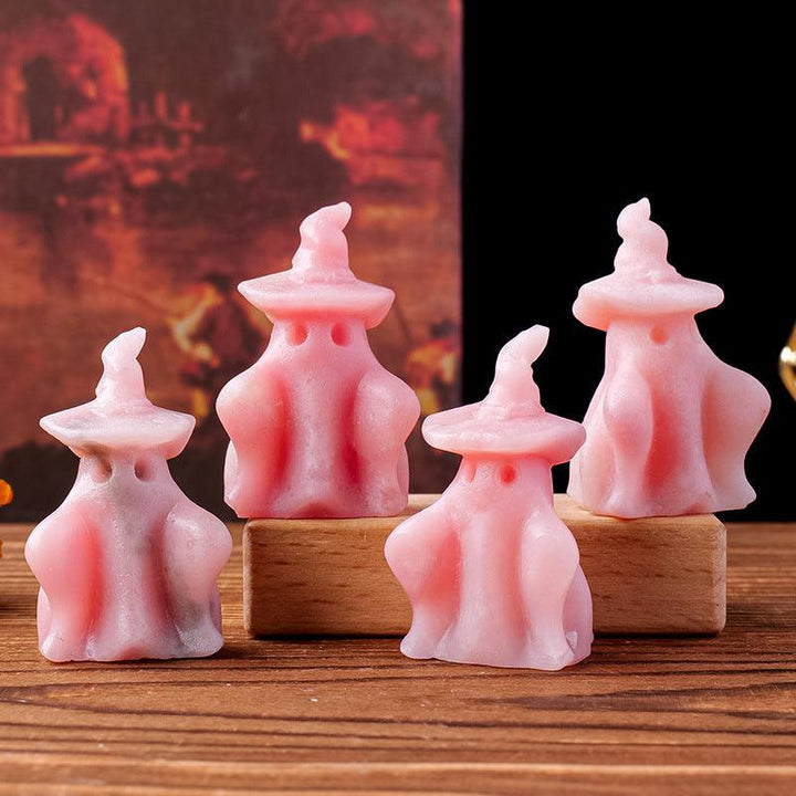 natural pink opal ghost crystal carving decor