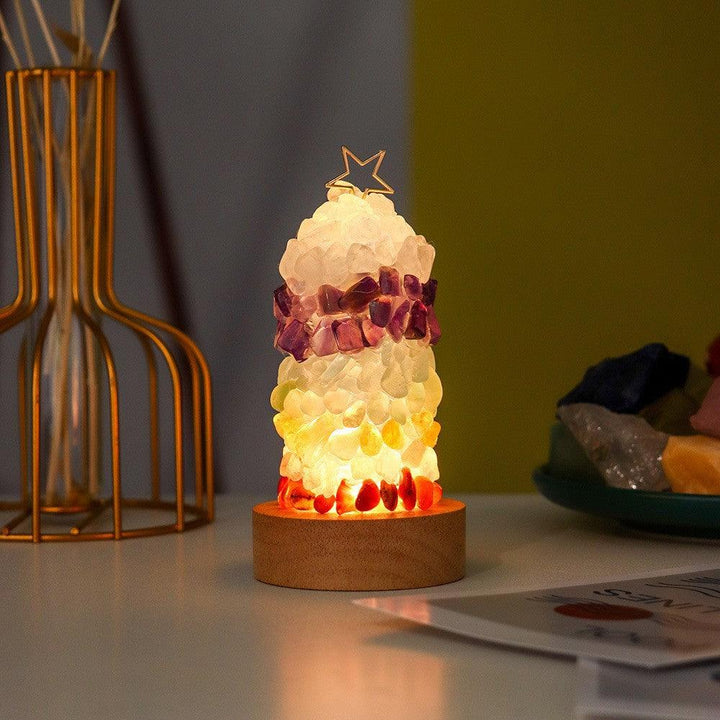 natural rainbow crystal christmas night light warm white
