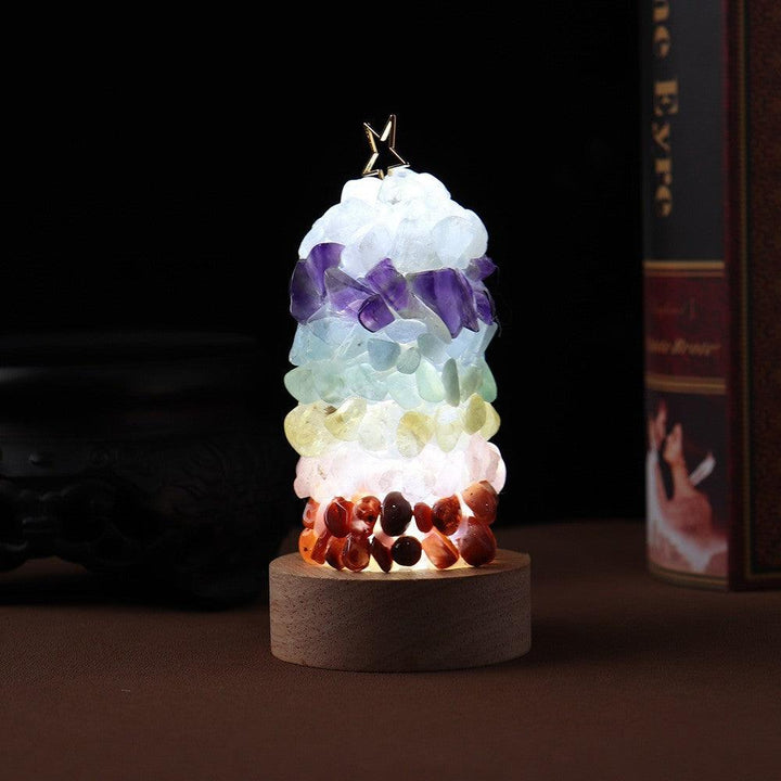 natural rainbow crystal christmas night light cold white