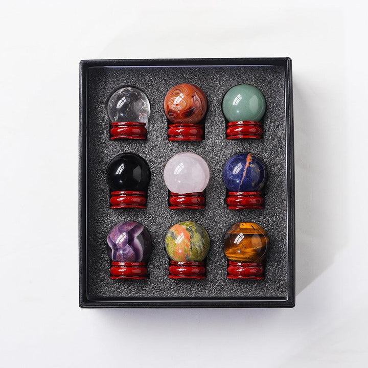 natural crystal ball gift set
