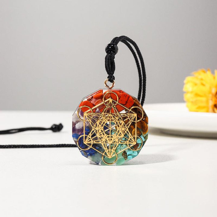 ogan rainbow crystal pendant necklace