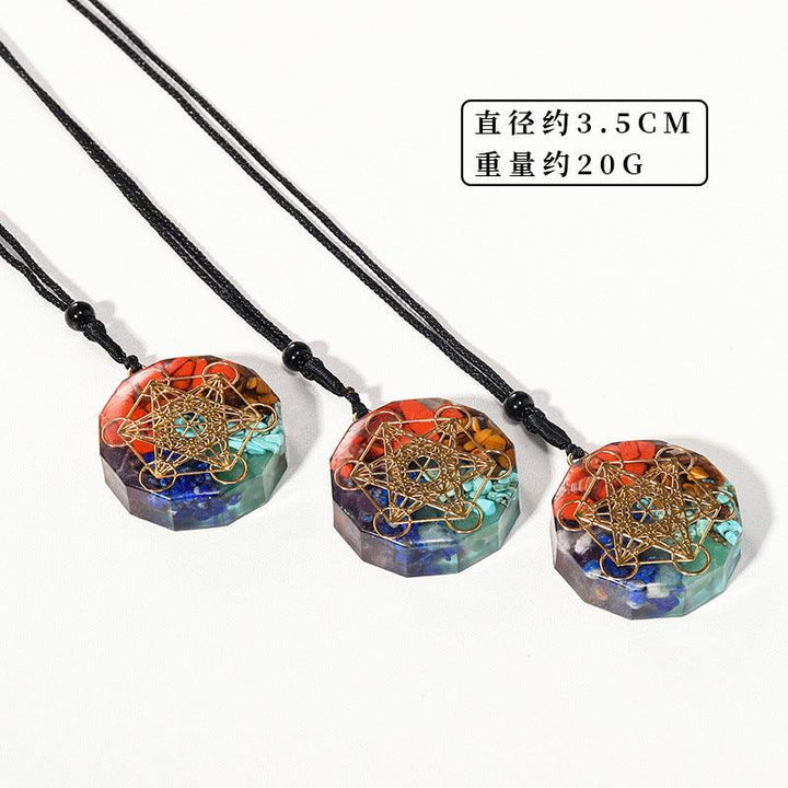 ogan rainbow crystal pendant necklace