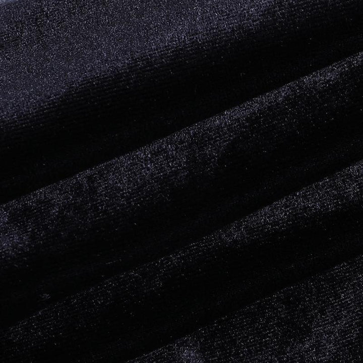 details of plus size black gothic vintage cheongsam long dress