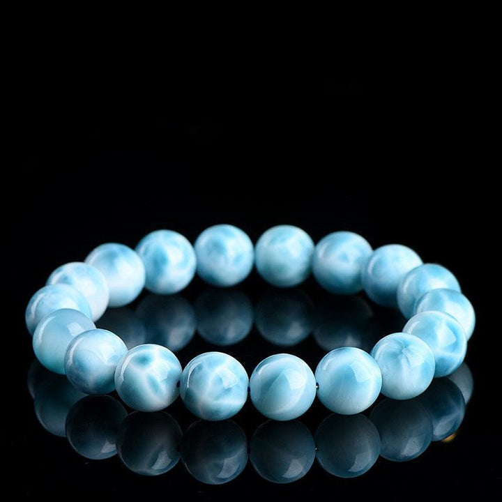premium jade grade larimar beads crystal bracelet