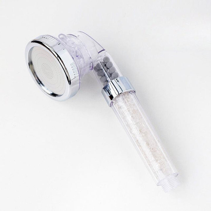 Clear Quartz crystal stone multi layer filter shower head