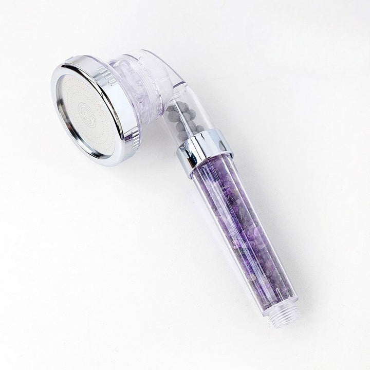 amethyst crystal stone multi layer filter shower head
