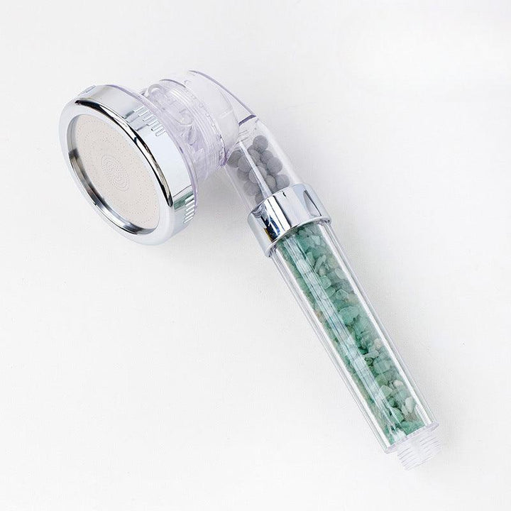 aventurine crystal stone multi layer filter shower head