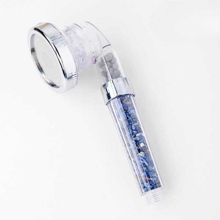 Lapis Lazuli crystal stone multi layer filter shower head