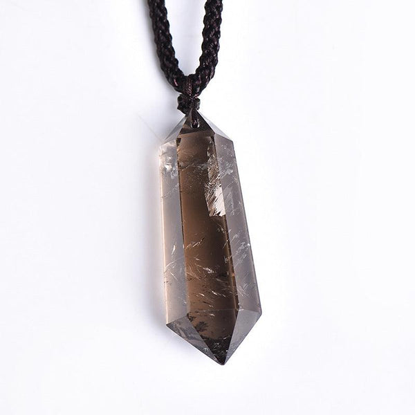 real crystal pillar pendant jewelry energy stone necklace