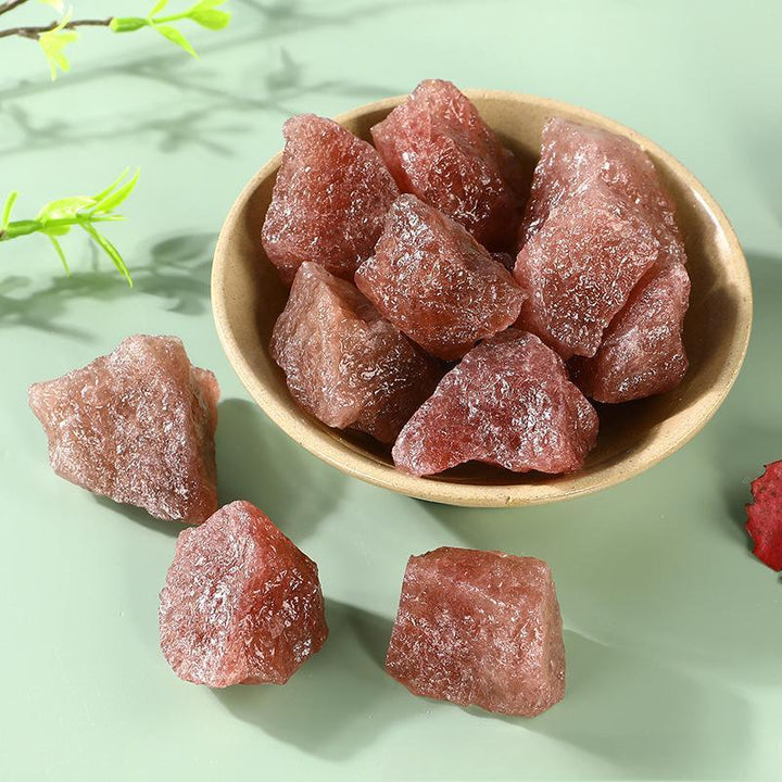 red strawberry crystals aroma diffuser stone on the table