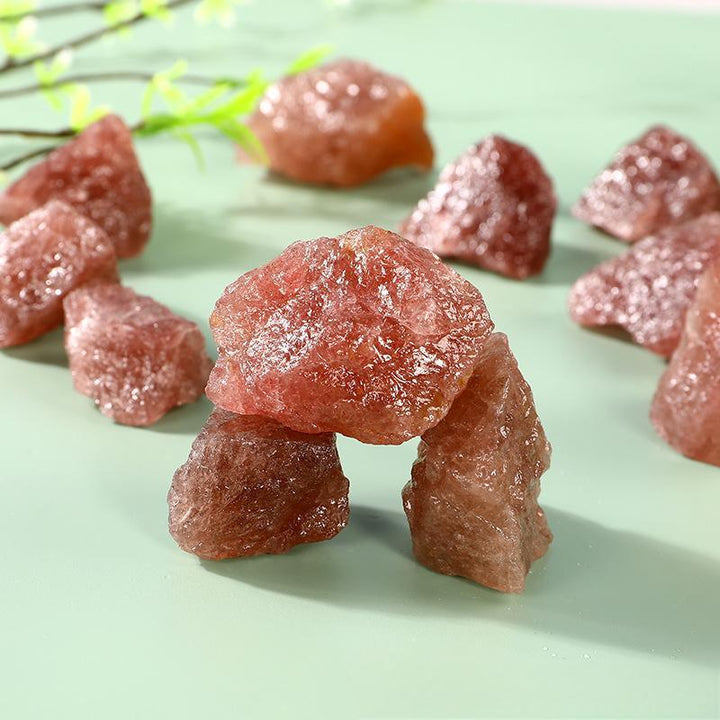 details of red strawberry crystals aroma diffuser stone
