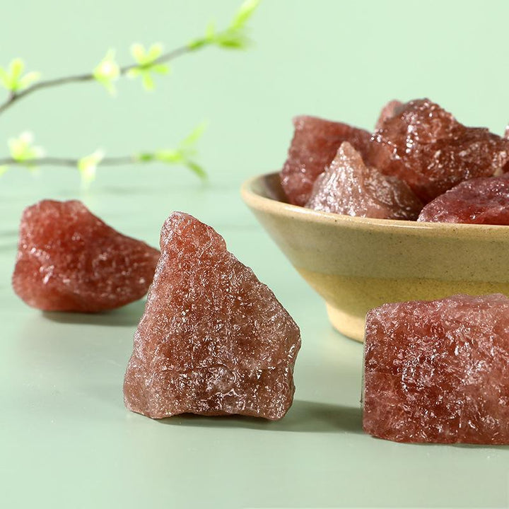 details of red strawberry crystals aroma diffuser stone