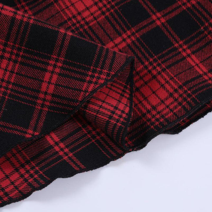 details of a sleeveless red gothic lolita dress