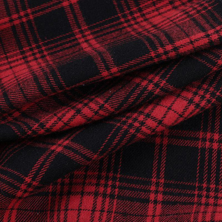details of a sleeveless red gothic lolita dress