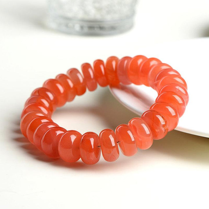 southern red agate abacus bead bracelet