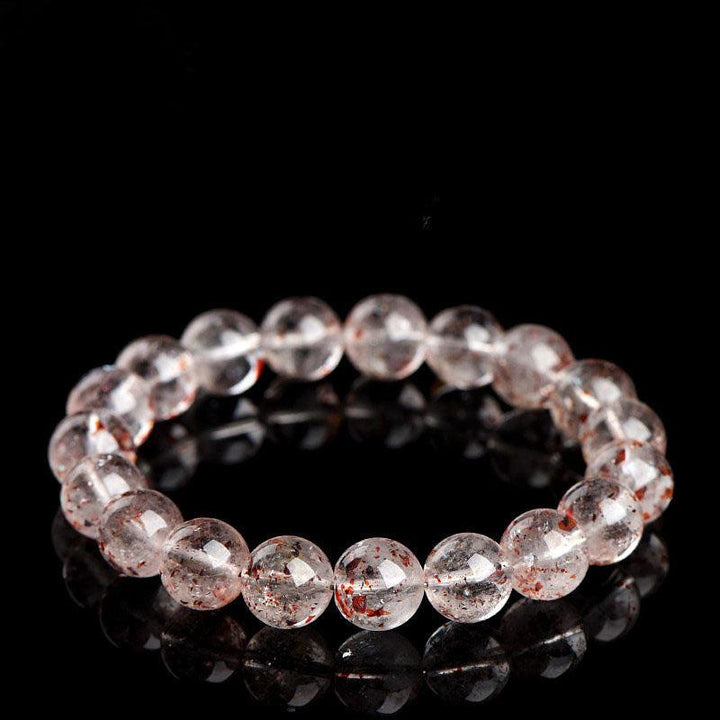 super seven strawberry quartz crystal beads bracelet