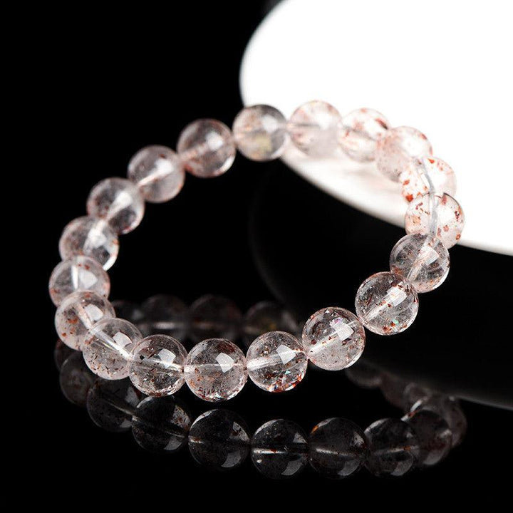super seven strawberry quartz crystal beads bracelet