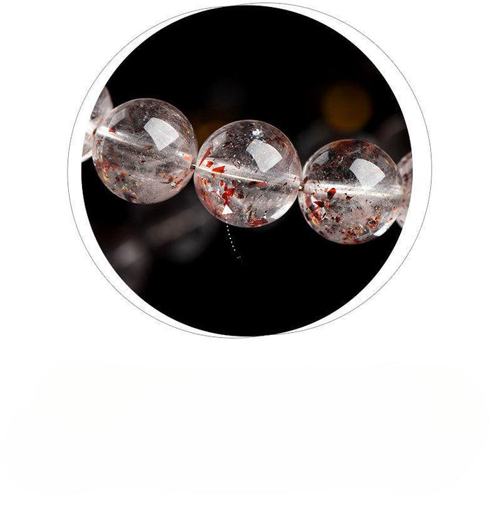 super seven strawberry quartz crystal beads bracelet
