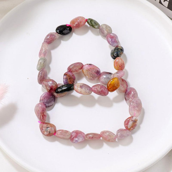 tourmaline tumbled stone crystal bracelet