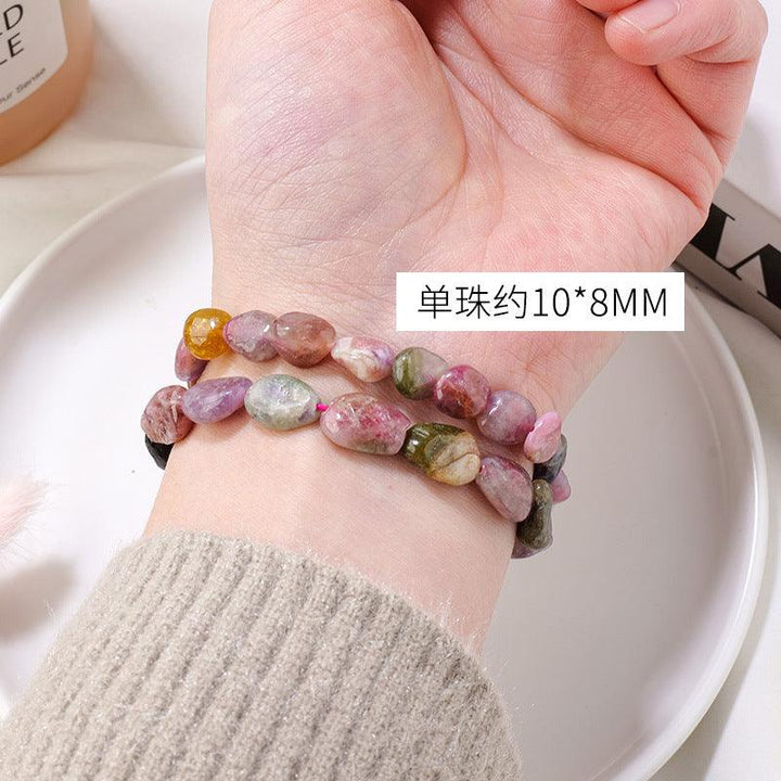 tourmaline tumbled stone crystal bracelet