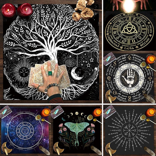 tree of life tarot tablecloth mandala butterfly flower altar tablecloth
