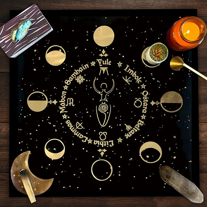 details of tree of life tarot tablecloth mandala butterfly flower altar tablecloth