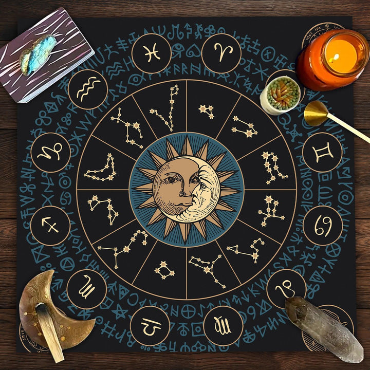 details of tree of life tarot tablecloth mandala butterfly flower altar tablecloth