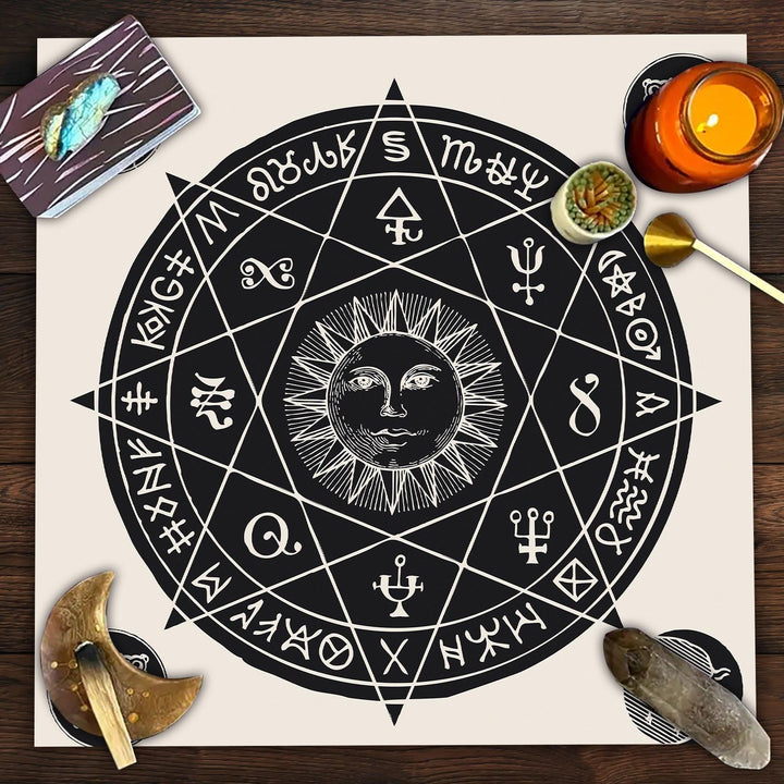 details of tree of life tarot tablecloth mandala butterfly flower altar tablecloth