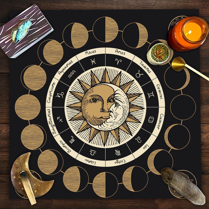 details of tree of life tarot tablecloth mandala butterfly flower altar tablecloth