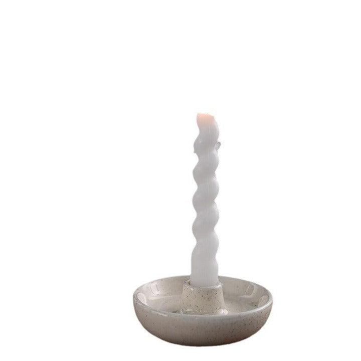 vintage ceramic candlestick plate burning ornament