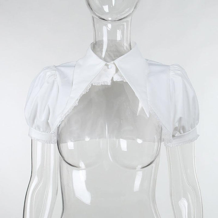 white gothic lolita blouse